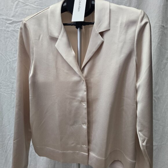 Calvin Klein pale gold blouse, classic fit, large size - Picture 5 of 9